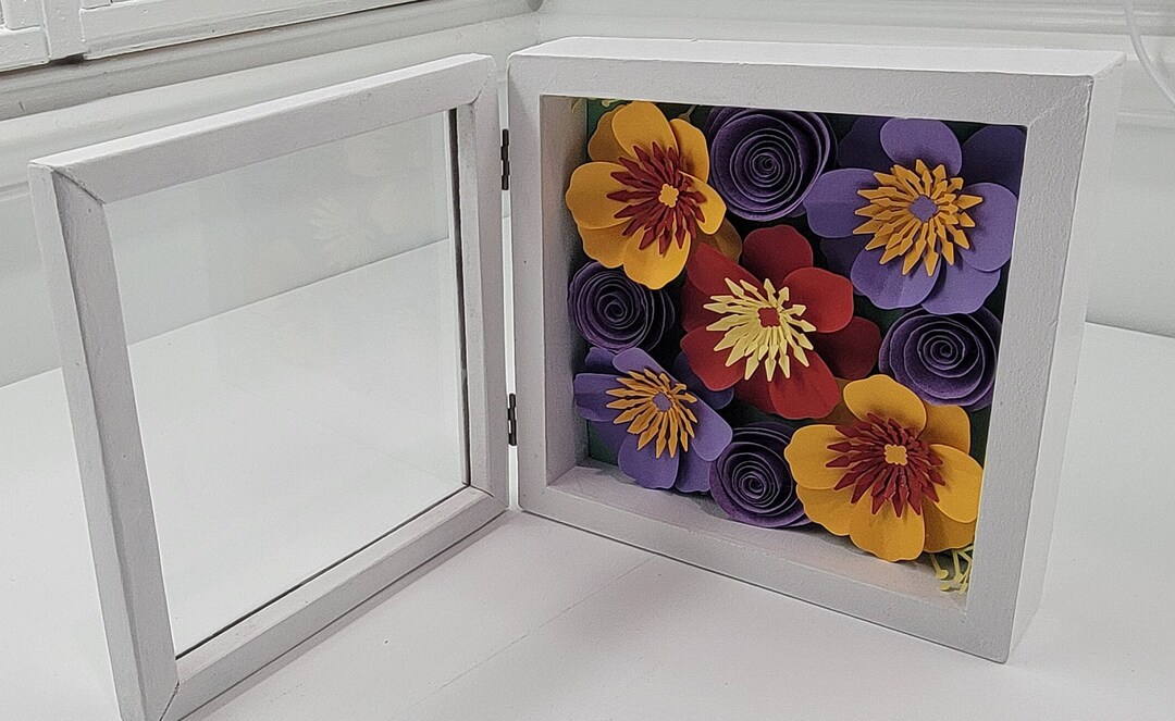 Deep White Shadow Box Wall Art Floral Display Box 8 X - Etsy