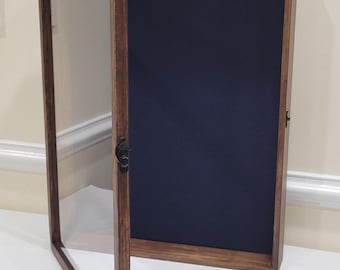Custom Handmade 24"x18" Shadow Box Frame, Large Display case with plexiglass front, Large Wooden Frame Perfect for Memorabilia & Keepsakes