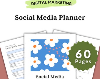 Social Media Planner, Content Planner, Social Media Calendar Template, Instagram Planner, 30-Day Post Ideas, Starting A New Business