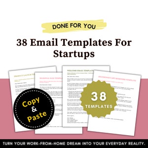 38 Ready-to-Send Email Templates, Email Marketing Guide Ultimate Email Marketing Template, Email Template, Instant Download, Lifetime Access