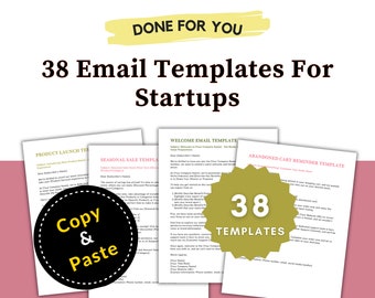38 Ready-to-Send Email Templates, Email Marketing Guide Ultimate Email Marketing Template, Email Template, Instant Download, Lifetime Access