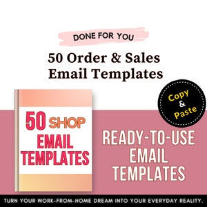 50 EMAIL TEMPLATE Bundle, Email Marketing Copy, Shop Email Scripts, Order Sales Email Marketing, eCommerce Emails, Mailchimp Email Template