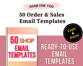 50 EMAIL TEMPLATE Bundle, Email Marketing Copy, Shop Email Scripts, Order Sales Email Marketing, eCommerce Emails, Mailchimp Email Template