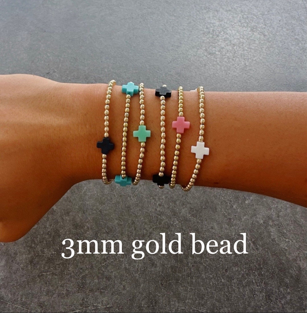 Classic Cross Stacking Bracelet With 14kt Gold Filled Non