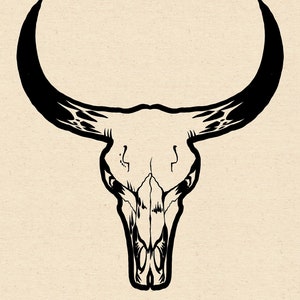 Steer skull tattoo token