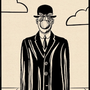 Magritte Son of Man tattoo design token