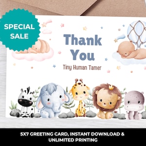 Carte de remerciement pour baby-sitter I Carte de remerciement pour nounou I Carte de remerciement pour garde d'enfants I Carte pour baby-sitter I Carte de baby-sitter I Carte de remerciement pour baby-sitter