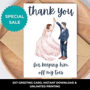 Dance Teacher Thank You Card I Dance Teacher Appreciation I Wedding Dance Thank you Note I Dance Instructor Thanks I Funny Thank You Note