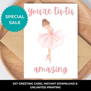 Ballet Dance Teacher Thank You Card I Dance Teacher Thank You I Dance Teacher Appreciation I Dance Ballet Congratulations I Ballerina Card