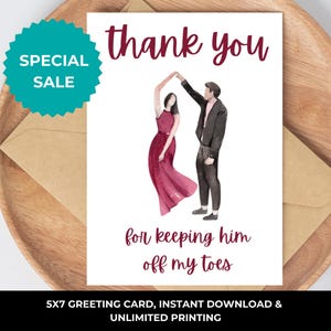 Carte de remerciement pour professeur de danse I remerciement pour professeur de danse I remerciement pour la danse de mariage I remerciement pour professeur de danse I mot de remerciement amusant