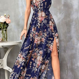 Sommer Frauen Maxi Kleid Floral Boho Sommerkleid für Frauen Boho Sun für Frauen Boho Kleidung Kleid Geschenk für Frauen Bild 6