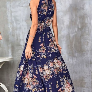 Sommer Frauen Maxi Kleid Floral Boho Sommerkleid für Frauen Boho Sun für Frauen Boho Kleidung Kleid Geschenk für Frauen Bild 3