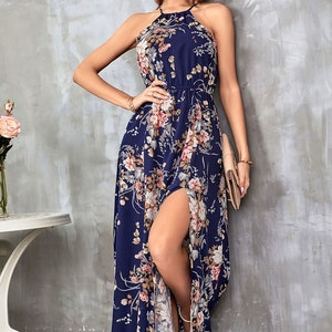 Sommer Frauen Maxi Kleid Floral Boho Sommerkleid für Frauen Boho Sun für Frauen Boho Kleidung Kleid Geschenk für Frauen Bild 4