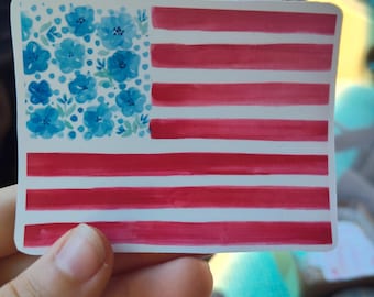 Set of 6 Summery Patriotic Stickers