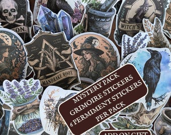 Grimoire Stickers Mystery Pack: Witchy Book of Shadows Stickers