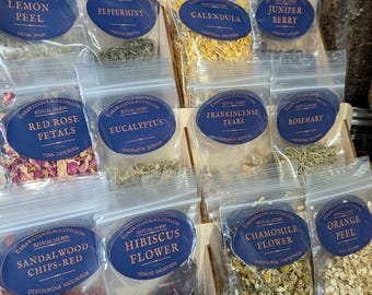 Dried Herbs and Flowers, Herbs for Rituals, Incense, Herbal Craft Supplies