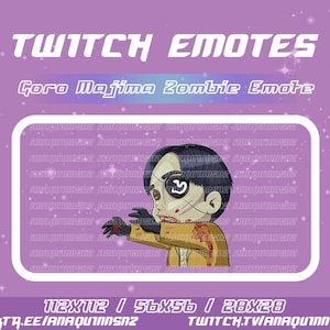 Kawaii Cute Zombie Goro Majima Halloween Emote for Stream - Twitch, Discord, Youtube