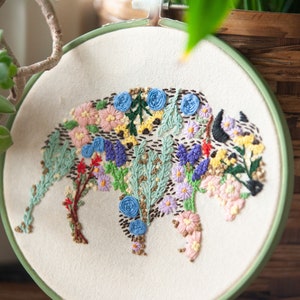 Wild Bison Embroidery