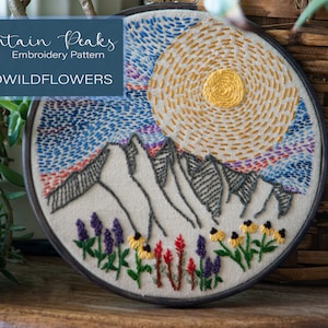 Mountain Peaks Embroidery Pattern