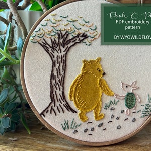 Pooh & Piglet Embroidery Pattern