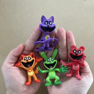 Smiling Critters Handmade 8pcs Action Figure Toys - Collection Cake Topper Birthday Party Decoration