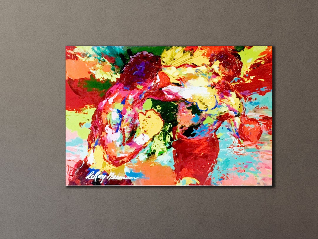 Leroy Neiman Rocky VS Apollo Canvas: Boxing Art, Sports Wall Decor