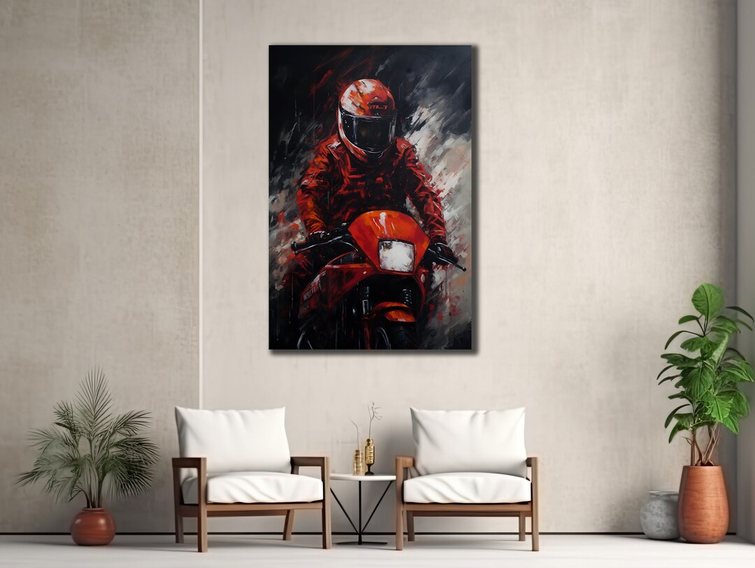 Motorcycle Canvas Print Art, Biker Wall Art, Garage Wall Art, Gift for Motorcycle Lover ...