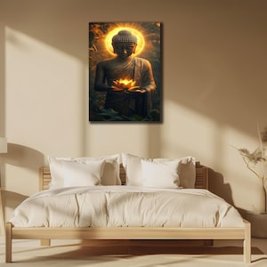 Buddha Canvas Prints, Asian Painting Wall Decor, House Gift İdea, Bedroom Wall Decor, Yoga Wall Art, Spiritual Poster, Home Decoration