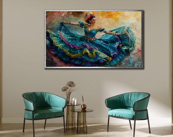 Flamenco Dancer Canvas Print: Spanish Style Wall Art