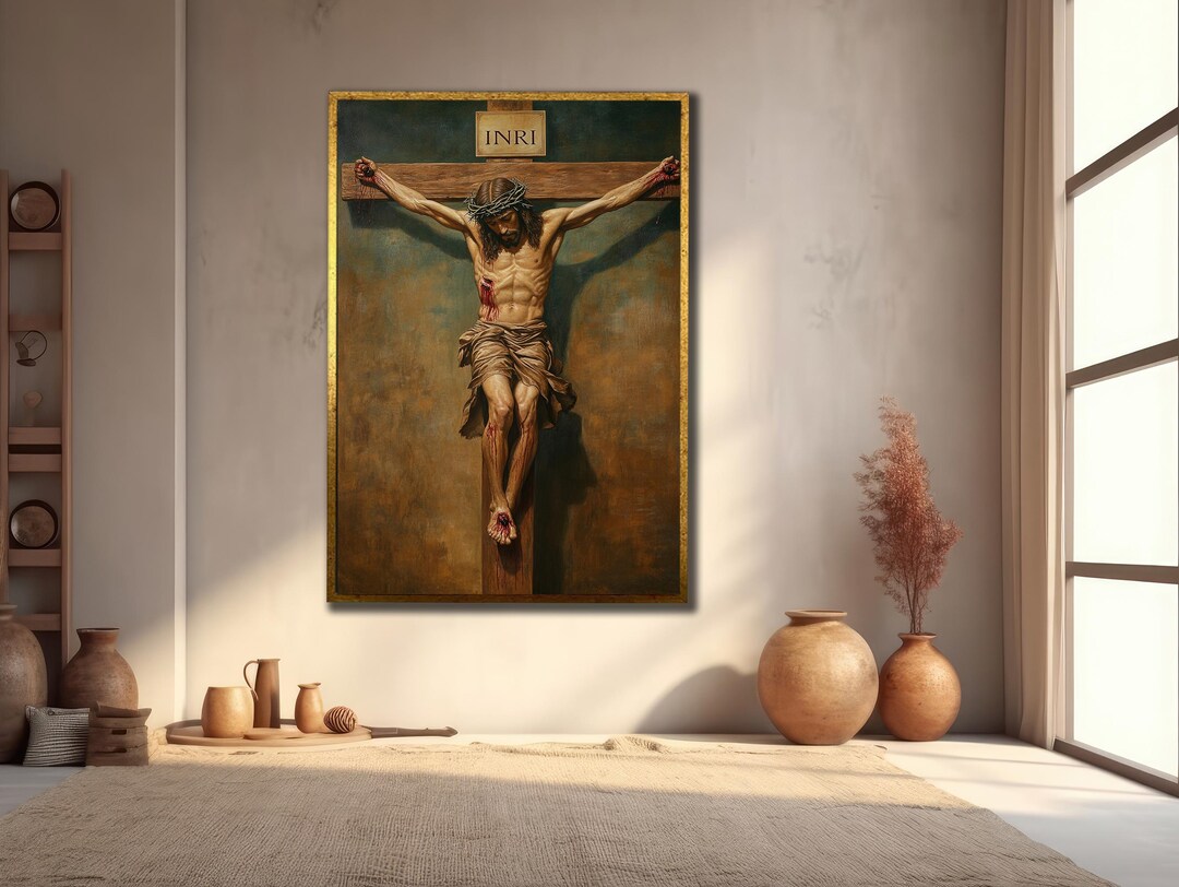 Jesus on the Cross Canvas Print: Religious Christian Wall Art - Etsy