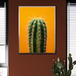 Kaktus Leinwanddruck, Blumen Wanddekor, Haus Geschenk Idee, Boho Wand Kunst, Botanisches Poster, Dekoration, Kaktus Malerei im Boho Stil