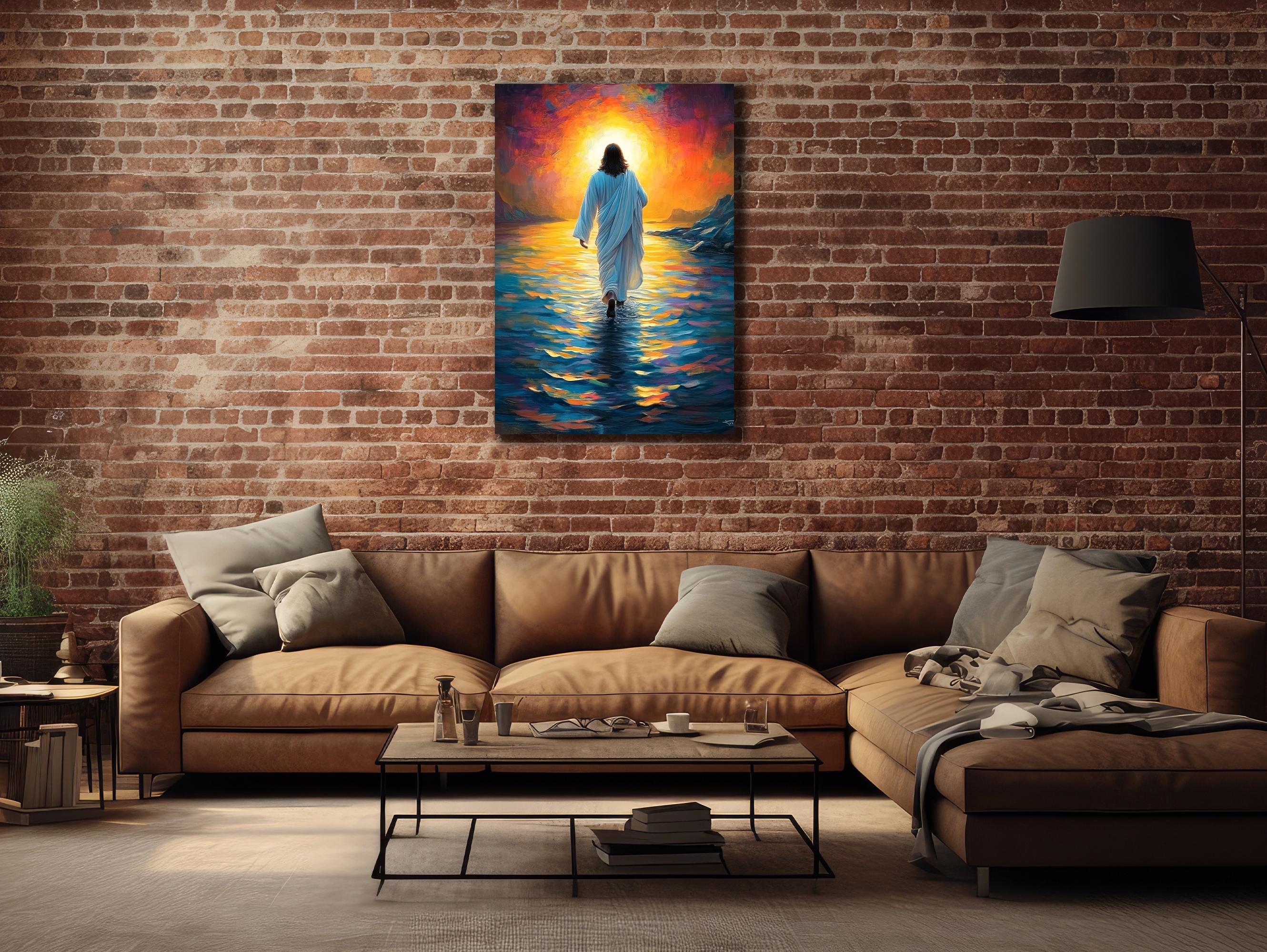 Jesus Walking on Water Canvas Print: Spiritual Christian Wall Art - Etsy