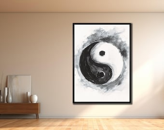 Yin Yang Canvas Art: Zen Spiritual Wall Decor