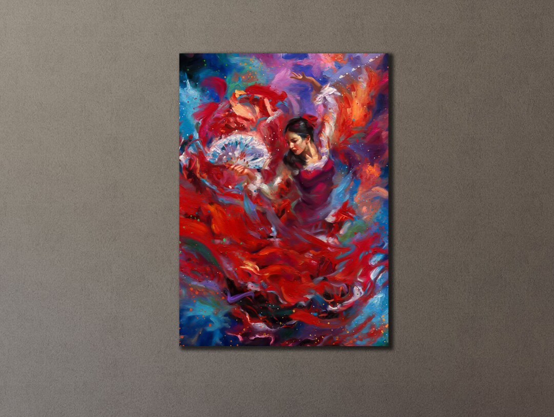 Flamenco Canvas Printing, Dancer Woman Wall Art, Dancing Wall Decor
