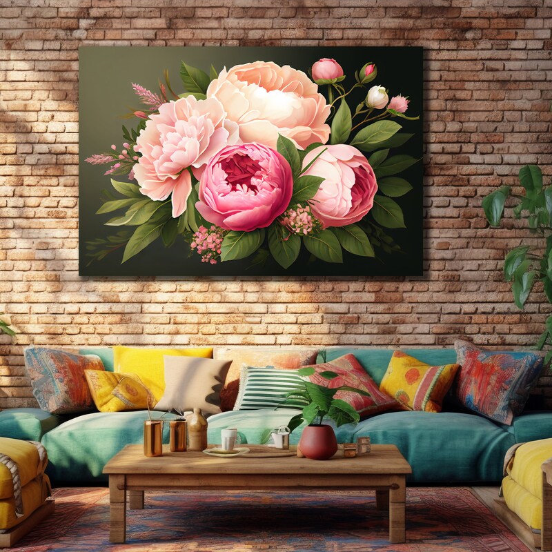 Peony Wall Decor - Etsy