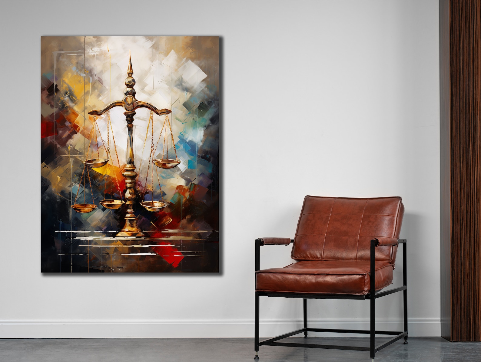 Scales of Justice Canvas Art: Lawyer Office Decor - Etsy