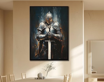 Spartan Warrior Canvas Art: Man Cave Wall Decor