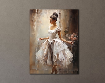 Ballerina Canvas Print: Woman Dancer Wall Art
