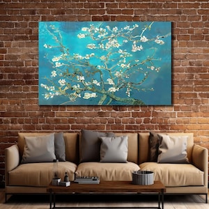 Japanese Cherry Blossom Canvas, Sakura Blossoms Wall Decor, Print on Canvas, Japanese Wall Art, Wall Hanging, Nature Art, Spring Home Decor