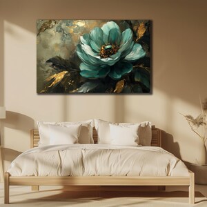 Peonies Roses Canvas Art, Peony Wall Decor, Print on Canvas, Living Room Decor, Flowers Wall Art, Wall Hanging Canvas, Floral Printing Art