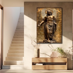 Jesus Christ Canvas, Jesus Crucifixion Wall Art, Jesus Print Art, 3d Jesus Canvas Art,Spiritual Wall Decor, Religious Painting On Canvas