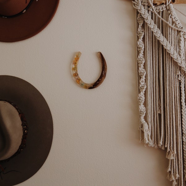 Horseshoe with Horsehair and Flowers