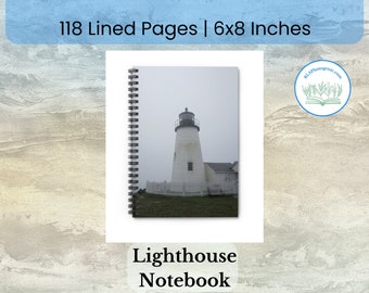 Pemaquid Point Lighthouse | Spiral Bound Notebook | Coastal Maine Photography