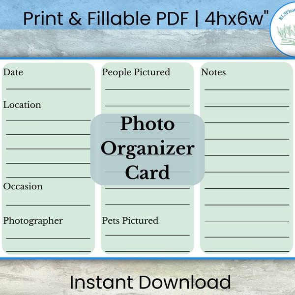 Divider Cards for Photo Boxes Etsy