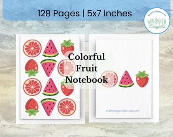 Colorful Fruit Notebook | Strawberry Watermelon Grapefruit Journal