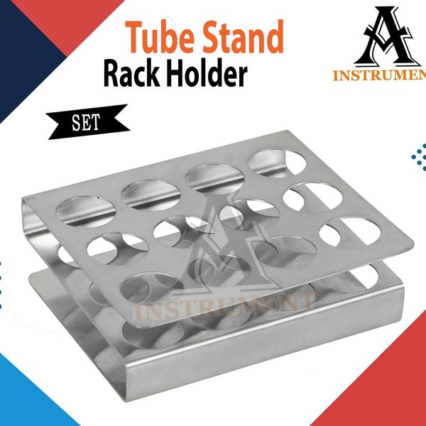 Test Tube Holder Rack Stainless Steel 12 Holes Lab High Quality New CE