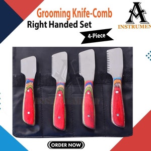 Strip-tease Terrier Carding Knife Chat et chien Peigne de toilettage pour animaux de compagnie, manche en bois CE
