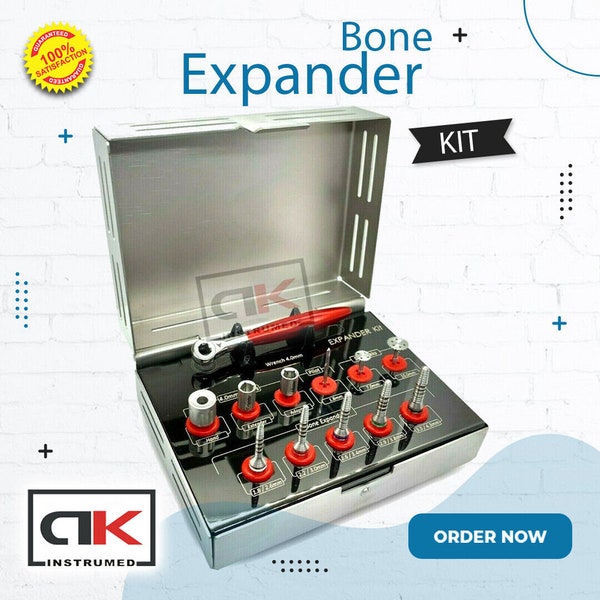 Bone Expander Kit Zahnimplant Sinus Lift Instrumente Schrauben Ratsche Edelstahl Neu CE