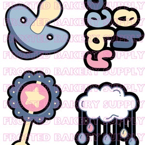 Baby Shower Cookie Cutter Set STL Files