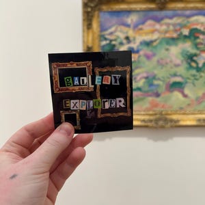 Gallery Explorer Sticker, Art Lover, Van Gogh Monet Modern Art, Journal Collage Artist Gift Idea